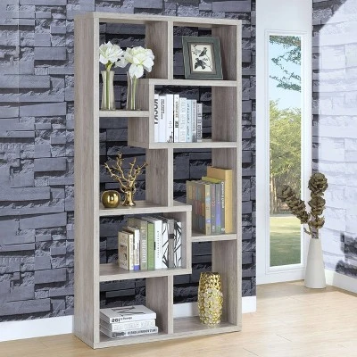 70.75" Theo 8 Shelf Bookcase - Coaster 1 70.75" Theo 8 Shelf Bookcase - Coaster