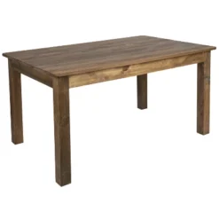 Emma And Oliver 60" X 38" Rectangular Antique Rustic Solid Pine Farm Dining Table -Baxton Studio Store GUEST 1d8a3c07 49e3 4abe a1da e3ae33831e10