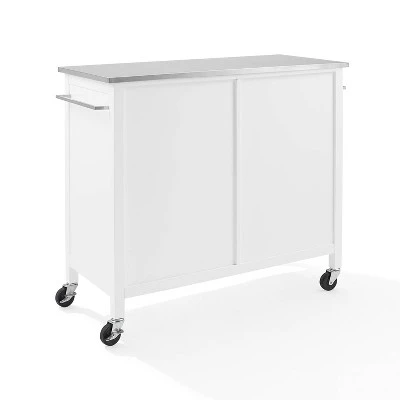 Soren Stainless Steel Top Kitchen Island/Cart Stainless Steel /White - Crosley 9 Soren Stainless Steel Top Kitchen Island/Cart Stainless Steel /White - Crosley - Image 9