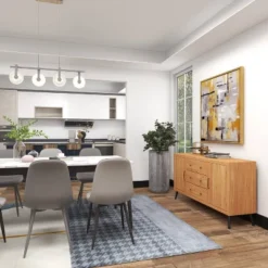 Modern Wood Sideboard Buffet Light Brown - Olivia & May -Baxton Studio Store GUEST 1f08e300 3ca2 4d31 aea3 7d678b320c84