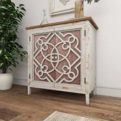 Natural Wood Cabinet With Trellis Doors Light Brown - Olivia & May -Baxton Studio Store GUEST 1f6c33d2 0b4a 4f8c bc6d f13ae3dd0f2d
