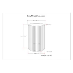 18" Karl Metal And Wood Accent Table Natural/Black - WyndenHall -Baxton Studio Store GUEST 1fe48963 17e5 4acc 8e02 0ecf11e30485