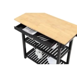 Designs2Go 3 Tier Butcher Block Kitchen Prep Island With Drawer - Breighton Home -Baxton Studio Store GUEST 201263b6 2e89 4f93 a0f4 efd3e09c75bf