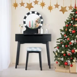 Costway Vanity Makeup 8 Dimmable Bulbs Lighted BlackWhiteNatural 21 Costway Vanity Makeup 8 Dimmable Bulbs Lighted BlackWhiteNatural -Baxton Studio Store GUEST 204b7ae0 d711 4d58 b9a9 8ca12c28a38b