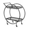Contemporary Metal Round Bar Cart - Olivia & May