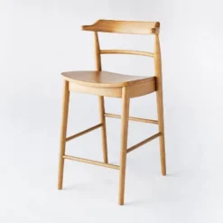 Kaysville Curved Back Wood Counter Height Barstool - Threshold™ Designed With Studio McGee -Baxton Studio Store GUEST 2155e535 1936 45f3 b994 efad299aa5d4