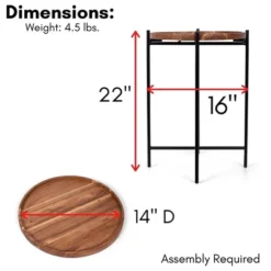 BIRDROCK HOME Folding Side Table With Removable Wood Tray -Baxton Studio Store GUEST 22119e22 6014 40ab 87db 800c2b56b329