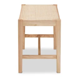 Danyl Wood Rattan Accent Bench Oak Brown - Baxton Studio -Baxton Studio Store GUEST 225460c7 e9c9 4f29 bfe8 53296c2c36c1