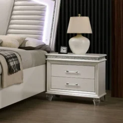 2pc Granite Nightstand And Dresser Set Pearl White - HOMES: Inside + Out -Baxton Studio Store GUEST 22b7f1aa f0fc 4f8f 95e0 1609b938a898