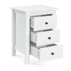 2PCS Nightstand End Beside Table Drawers Modern Storage Bedroom Furniture White -Baxton Studio Store GUEST 22c6f985 869a 4324 af58 48ac183d782f