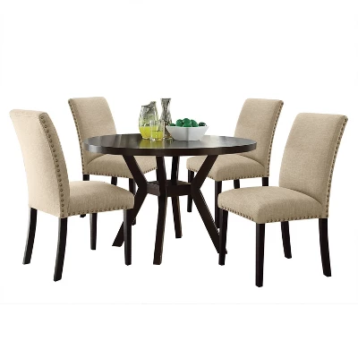 Drake Dining Table Wood/Espresso - Acme Furniture 1 Drake Dining Table Wood/Espresso - Acme Furniture