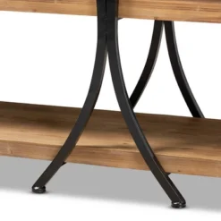 Terrell Wood And Metal Console Table Brown - Baxton Studio -Baxton Studio Store GUEST 23ea0930 f0a2 4cd5 b4b8 d68a4e3f6dfb