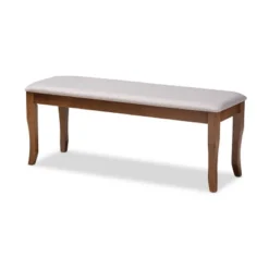 Cornelie Fabric Upholstered Wood Dining Bench - Baxton Studio -Baxton Studio Store GUEST 23f91829 a33f 4a81 880f 02367c52e03a