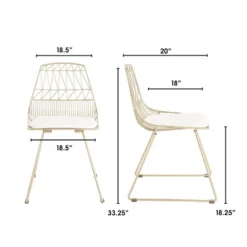 Set Of 2 Vivi Metal Chair - Adore Decor 14 Set Of 2 Vivi Metal Chair - Adore Decor -Baxton Studio Store GUEST 240df0e7 a8f6 45d1 af52 65df995f5d07