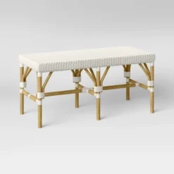 Perry Rattan Woven Bench Cream - Threshold™ -Baxton Studio Store GUEST 246a8994 0ba1 4983 a5e4 3c045ed3f102