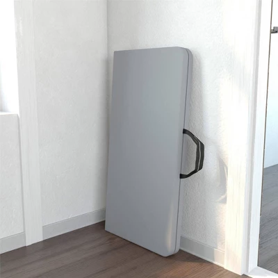 38.5" Fold In Half Multi-Purpose Card Table With Handle Gray - Room & Joy 4 38.5" Fold In Half Multi-Purpose Card Table With Handle Gray - Room & Joy - Image 4