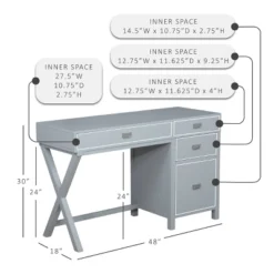 Peggy Side Storage Desk - Linon -Baxton Studio Store GUEST 24c0dd45 3065 4668 aced 544ab33f3626
