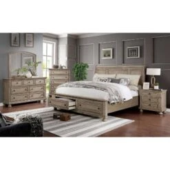 2pc Earl Nightstand And Dresser Set Gray - HOMES: Inside + Out -Baxton Studio Store GUEST 2548ba9a 84f3 47bc a305 cd4dc7345e56
