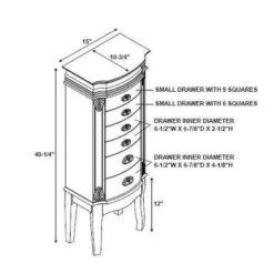 Verona Italian Influenced Jewelry Armoire Espresso - Powell Company -Baxton Studio Store GUEST 254a7cab 2dc4 43fc b821 d70ecb2050fa