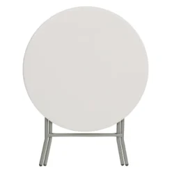 Flash Furniture 2.63-Foot Round Granite White Plastic Folding Table -Baxton Studio Store GUEST 259e0aad 7850 4198 af42 245d2a7cecfb