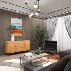 Modern Wood Sideboard Buffet Light Brown - Olivia & May -Baxton Studio Store GUEST 25f8a807 5720 4e94 bef7 30d21be1c0d6