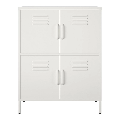 RealRooms Shadwick 4 Door Metal Locker Storage Cabinet 5 RealRooms Shadwick 4 Door Metal Locker Storage Cabinet - Image 5