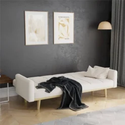 Benedict Wooden Futon Ivory - Room & Joy -Baxton Studio Store GUEST 29a14a7e 8918 46e9 811f 506352cef1c8