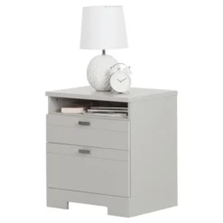 Reevo Nightstand With Drawers And Cord Catcher - South Shore -Baxton Studio Store GUEST 29bc504a fa5b 43cc 8cb2 e17cb0c583ad