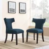 Set Of 2 Curve Dining Side Chair Fabric - Modway