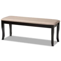 Cornelie Fabric Upholstered Wood Dining Bench - Baxton Studio -Baxton Studio Store GUEST 2a8ceb0b 0c3e 4c22 9f63 45ffb947d988