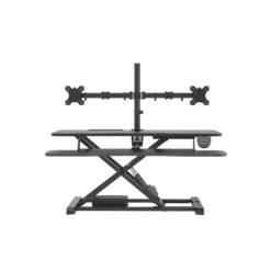 37.4" Electric Standing Desk Converter With Dual Monitor Mount Arm Black - Rocelco -Baxton Studio Store GUEST 2afeb852 b219 4beb ae2e 0a9ef226c8ed