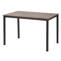 Modernluxe 5-Piece Wooden Dining Set With Metal Frame And 4 Ergonomic Chairs Brown-Industrial -Baxton Studio Store GUEST 2b1e0533 bf4f 4b07 873a df09ea79a933