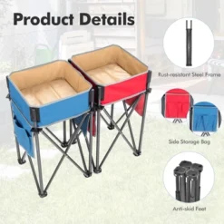 Costway 2 PCS Folding Camping Tables W/ Large Capacity Storage Sink For Picnic -Baxton Studio Store GUEST 2b6bc2ca cc56 4ee1 b1f5 ae706aad7c0f