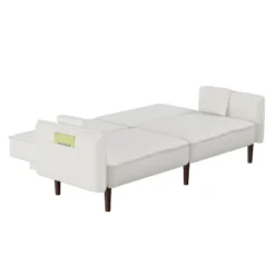 Convertible Futon Sofa Bed With Wooden Legs - ModernLuxe -Baxton Studio Store GUEST 2dcf9a12 f8c6 40af 81a9 3f47a5bfd1db