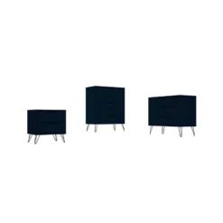 3pc Rockefeller Dresser And Nightstand Set - Manhattan Comfort -Baxton Studio Store GUEST 2e128dba aa76 42a6 aaea e9e1b947e7bf