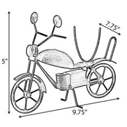 Vintiquewise Metal Figurine Motorcycle Shaped Vintage Wine Single Bottle Holder Stand Rack -Baxton Studio Store GUEST 2e15b848 0e19 46ed a447 eacd9b77a645
