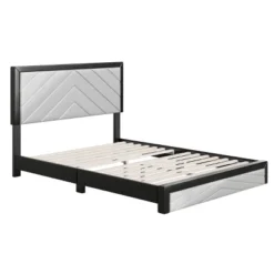 Blake Chevron Stitched Upholstered Platform Bed - Eco Dream