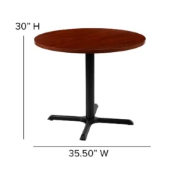 Flash Furniture 36" Round Multi-Purpose Conference Table In Cherry -Baxton Studio Store GUEST 2e9586b1 f0e1 42bd 9f86 30ce3c14124e