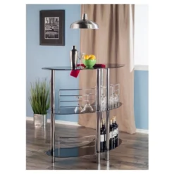 Martini Entertainment Bar Black/Metal - Winsome -Baxton Studio Store GUEST 2ecde53e fcab 4581 af44 bed10876f10d