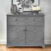 Dawson Circle Front Buffet Cabinet Charcoal Gray - Buylateral