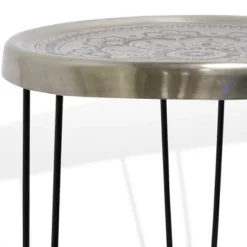 Metal With Paper Clip Legs Round Side Accent Table Silver/Black - StyleCraft 6 Metal With Paper Clip Legs Round Side Accent Table Silver/Black - StyleCraft -Baxton Studio Store GUEST 2fae5472 bb05 4bfc 802a 05fc57026ccd