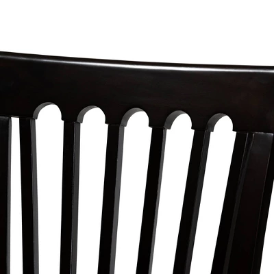 2pc Minette Fabric Upholstered Espresso Wood Dining Chair Set Sand/Dark Brown - Baxton Studio 3 2pc Minette Fabric Upholstered Espresso Wood Dining Chair Set Sand/Dark Brown - Baxton Studio - Image 3