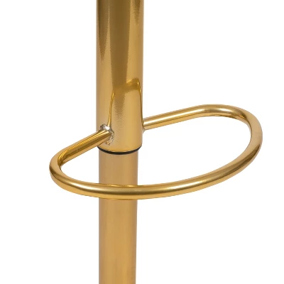 Merrick Lane Set Of 2 Contemporary Height Adjustable Swivel Stools With Back And Pedestal Base With Footrest 8 Merrick Lane Set Of 2 Contemporary Height Adjustable Swivel Stools With Back And Pedestal Base With Footrest - Image 8