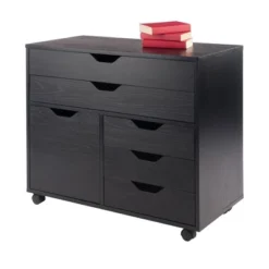 Halifax 3 Section Mobile Storage Cabinet - Winsome -Baxton Studio Store GUEST 31a2a5aa a62a 44d3 890a 8ca11dda7762