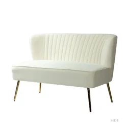 Velvet Nicolas Loveseat Sofa | Karat Home -Baxton Studio Store GUEST 3208d691 4925 42ae 9b51 81e06689adc6