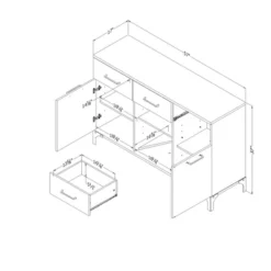 Valet Buffet With Wine Storage Weathered Oak And Black - South Shore -Baxton Studio Store GUEST 329f01fa b5c8 416d b682 4209b3f6417e