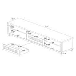 Gerhardine Wood 1 Drawer TV Stand For TVs Up To 65" Oak Brown/Black - Baxton Studio -Baxton Studio Store GUEST 32afeed2 e4d5 4976 a2f4 bd4c2f0279bb