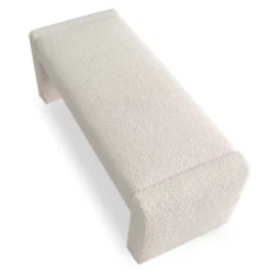 Kaia 47" Minimalist Aesthetic Look Teddy Waterfall Upholstered Bench-The Pop Maison 11 Kaia 47" Minimalist Aesthetic Look Teddy Waterfall Upholstered Bench-The Pop Maison -Baxton Studio Store GUEST 33145aa4 1109 4957 95f4 8c0df3985f44