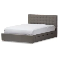 Queen Rene Modern And Contemporary Fabric 4 Drawer Storage Platform Bed - Baxton Studio -Baxton Studio Store GUEST 33644899 a6e4 41a8 9852 c28babb3463f