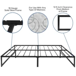 Emma And Oliver 14" Platform Bed Frame & 12" Mattress In A Box - No Box Spring Required -Baxton Studio Store GUEST 35abfdb3 d790 4eac aea3 dcc8866caa6f